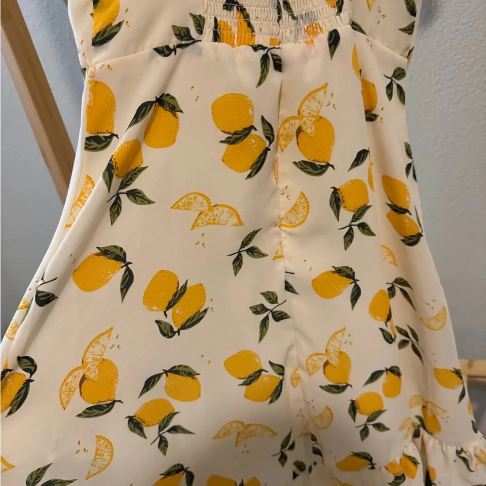 Lemon Print Summer Dress - Picture 3 of 4